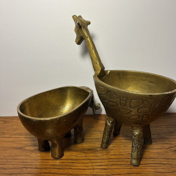 Anthropologie Ezzie Elephant Planter Gilded Succulent House Plants - Picture 12 of 12